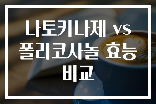 나토키나제 vs 폴리코사놀 효능 비교