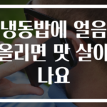 냉동밥에 얼음 올리면 맛 살아나요