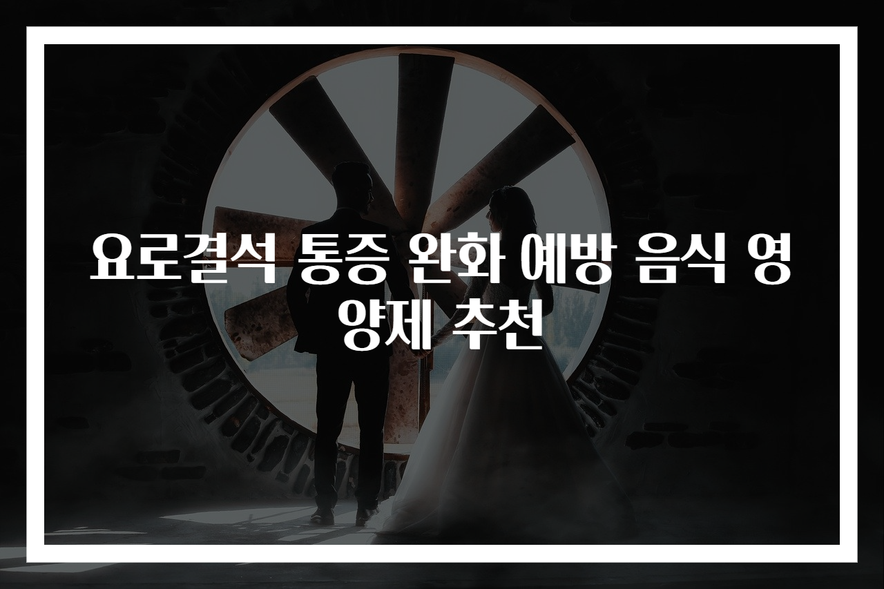 요로결석 통증 완화 예방 음식 영양제 추천