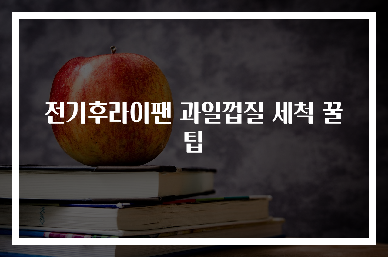 전기후라이팬 과일껍질 세척 꿀팁