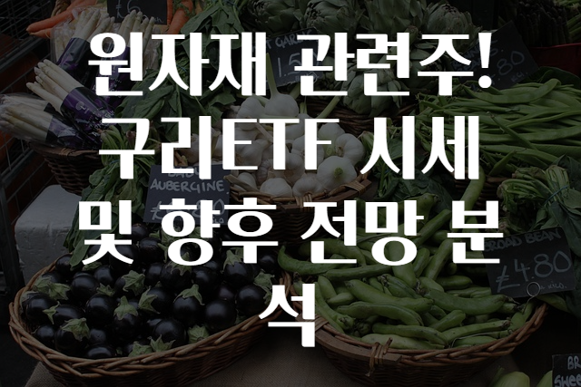 원자재 관련주! 구리ETF 시세 및 향후 전망 분석