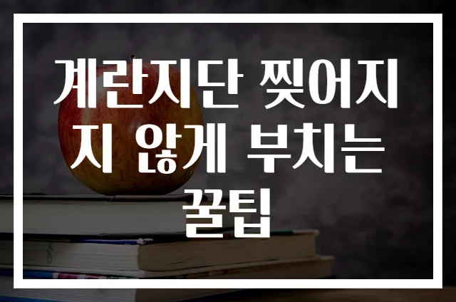 계란지단 찢어지지 않게 부치는 꿀팁