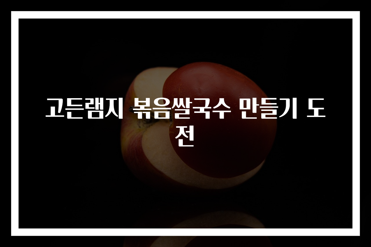 고든램지 볶음쌀국수 만들기 도전