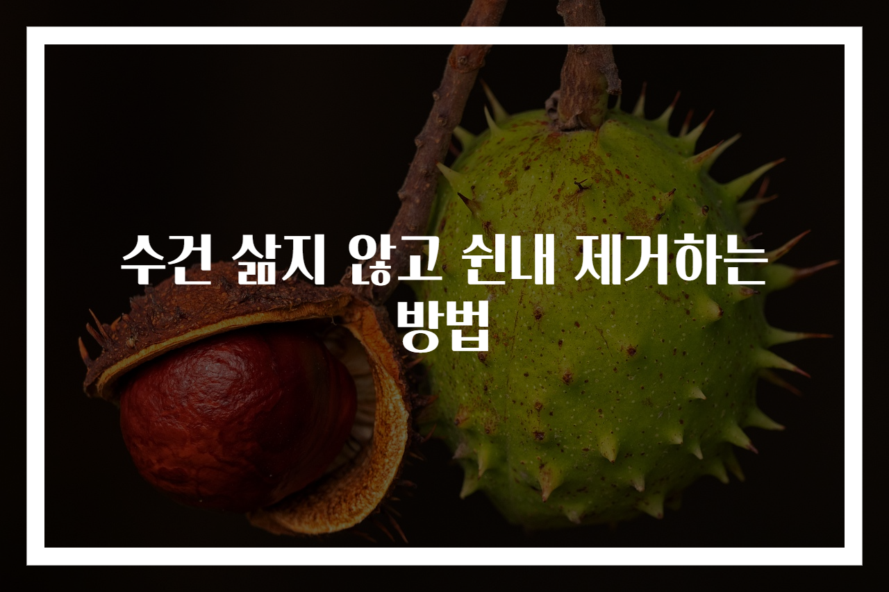 수건 삶지 않고 쉰내 제거하는 방법