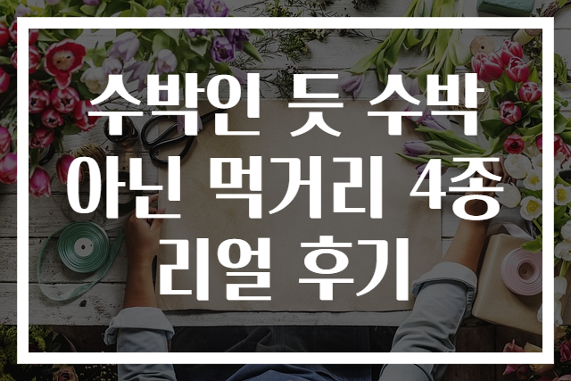 수박인 듯 수박 아닌 먹거리 4종 리얼 후기