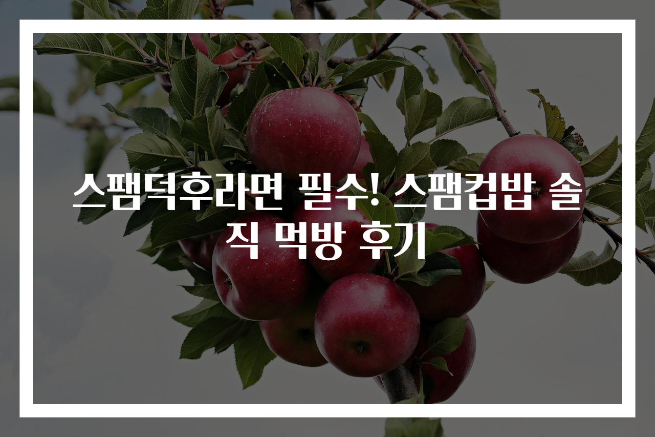 스팸덕후라면 필수! 스팸컵밥 솔직 먹방 후기