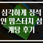 심각하게 정석인 맘스터치 삼계탕 후기