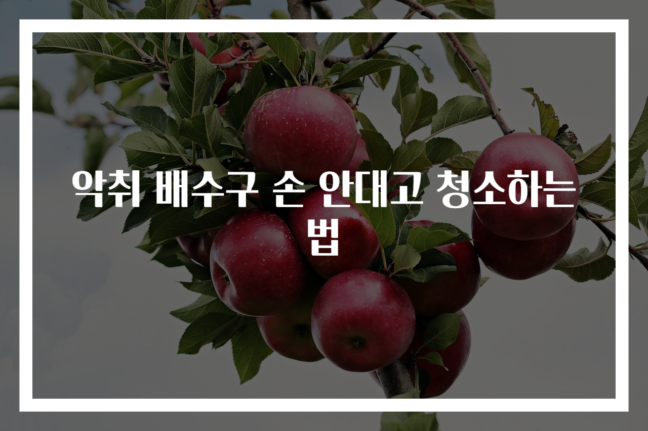 악취 배수구 손 안대고 청소하는 법