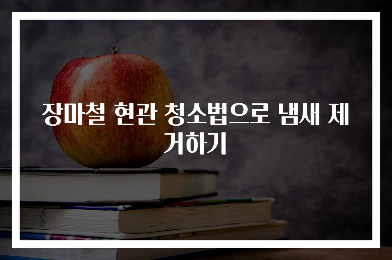 장마철 현관 청소법으로 냄새 제거하기