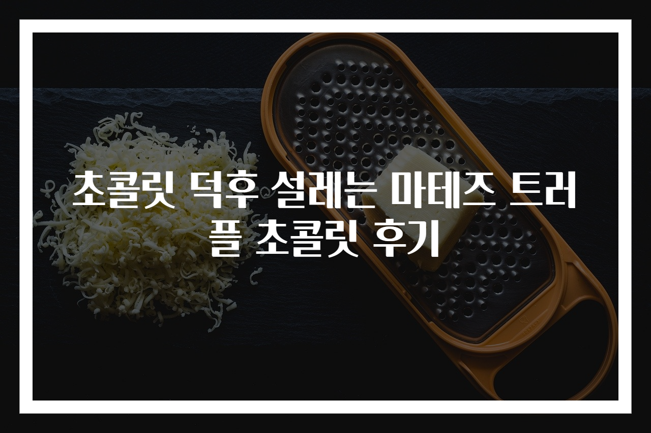 초콜릿 덕후 설레는 마테즈 트러플 초콜릿 후기