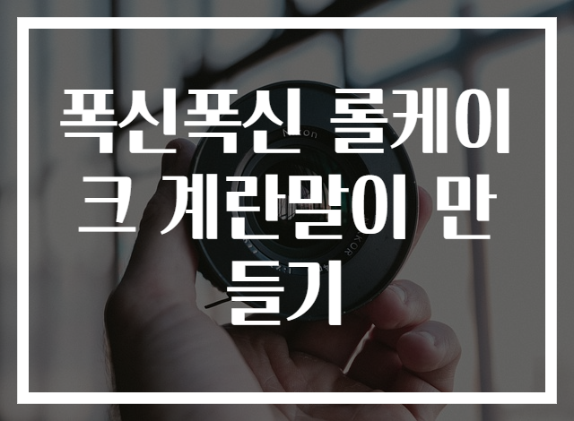 폭신폭신 롤케이크 계란말이 만들기