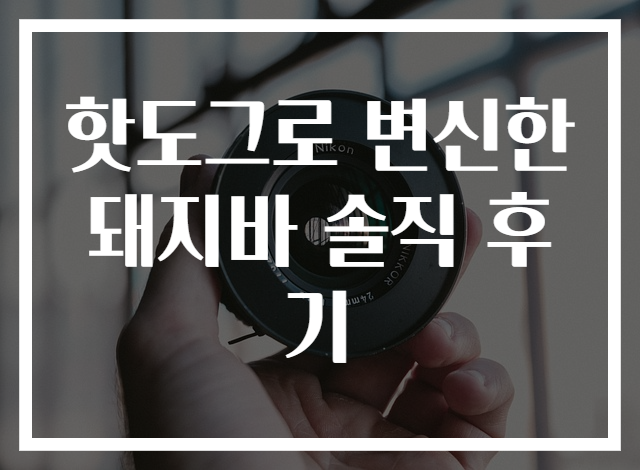 핫도그로 변신한 돼지바 솔직 후기