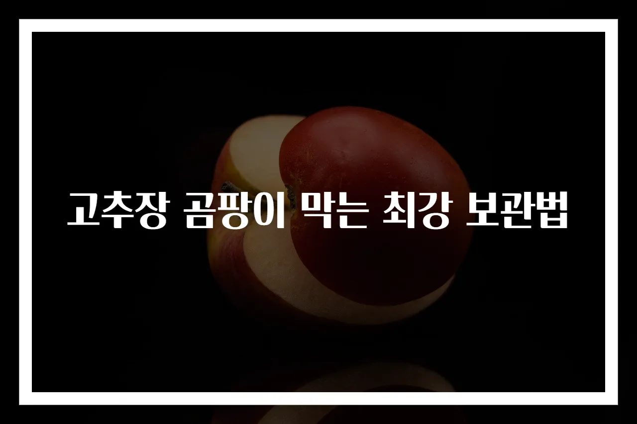 고추장 곰팡이 막는 최강 보관법