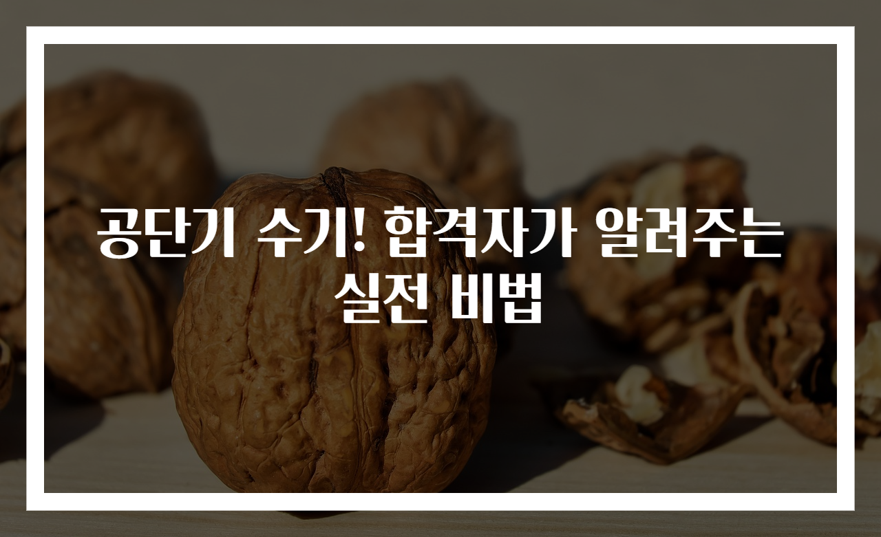 공단기 수기! 합격자가 알려주는 실전 비법