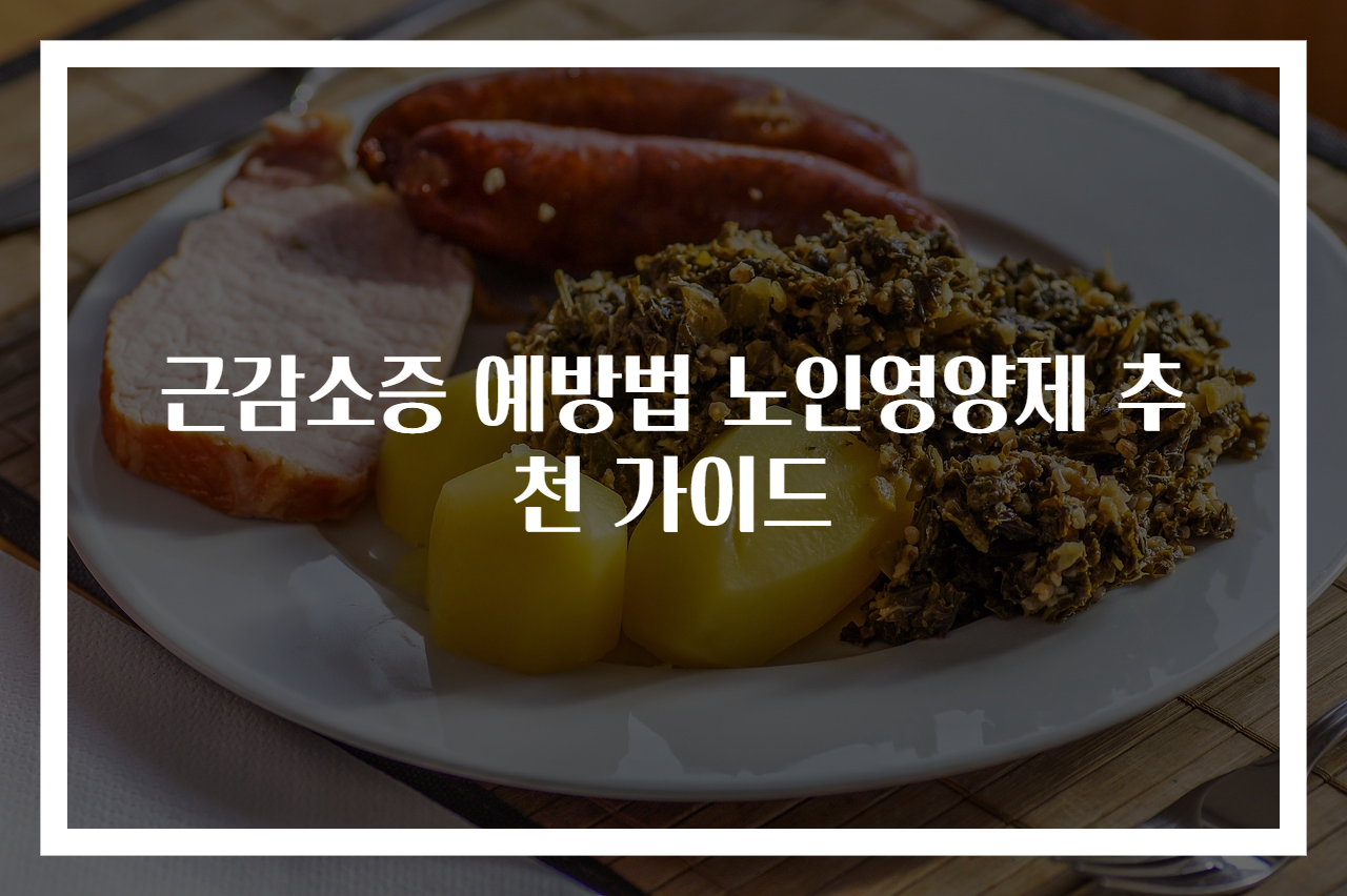근감소증 예방법 노인영양제 추천 가이드