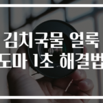 김치국물 얼룩 도마 1초 해결법