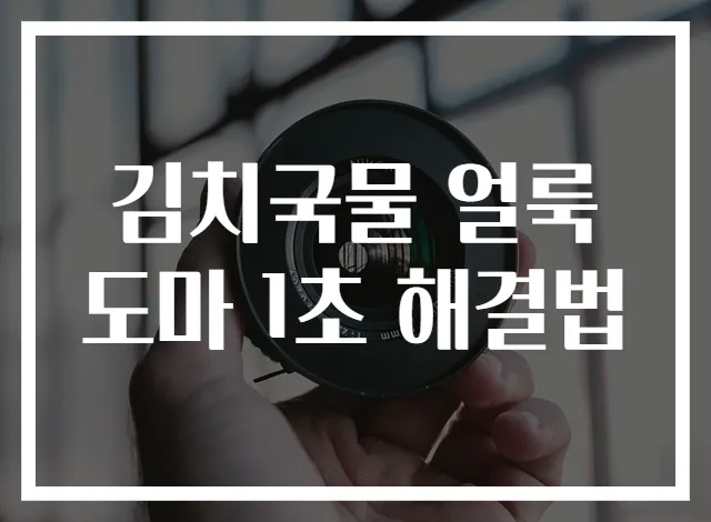 김치국물 얼룩 도마 1초 해결법