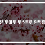 남은 토마토 토스트로 완벽활용