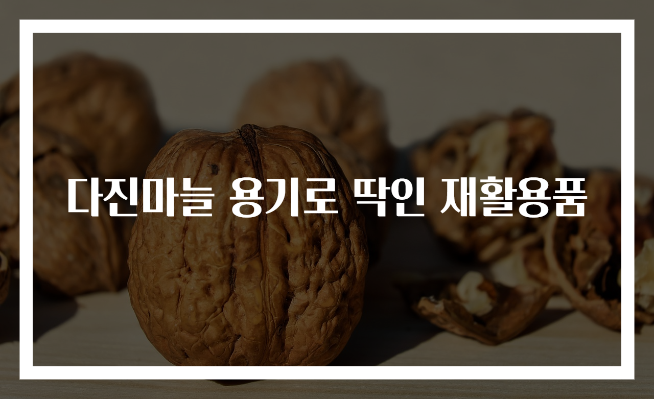 다진마늘 용기로 딱인 재활용품