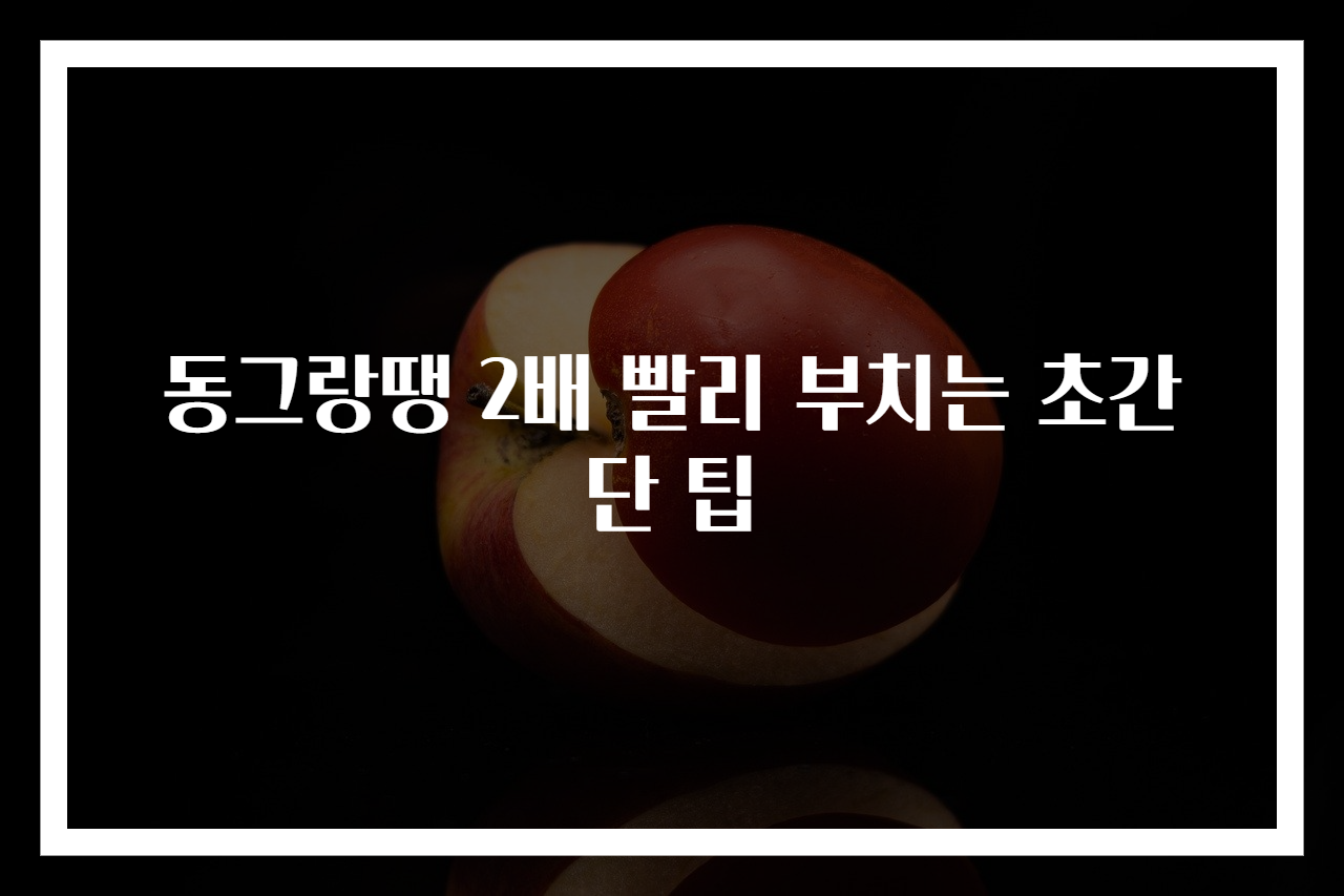 동그랑땡 2배 빨리 부치는 초간단 팁
