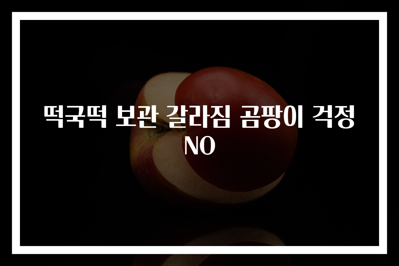 떡국떡 보관 갈라짐 곰팡이 걱정 NO