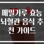 메밀가루 효능 뇌혈관 음식 추천 가이드