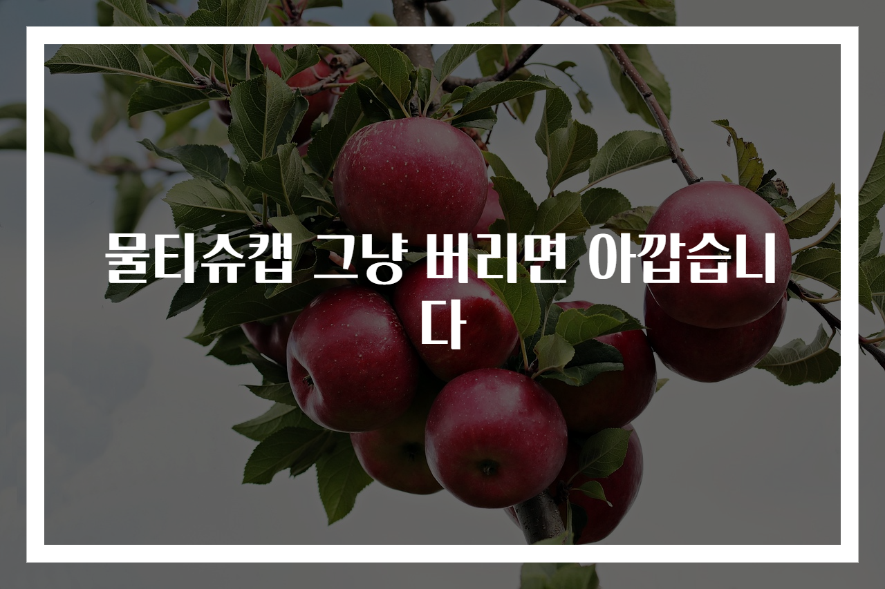 물티슈캡 그냥 버리면 아깝습니다