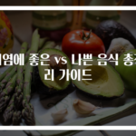비염에 좋은 vs 나쁜 음식 총정리 가이드