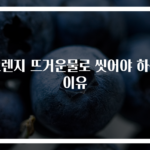 오렌지 뜨거운물로 씻어야 하는 이유