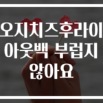 오지치즈후라이 아웃백 부럽지 않아요