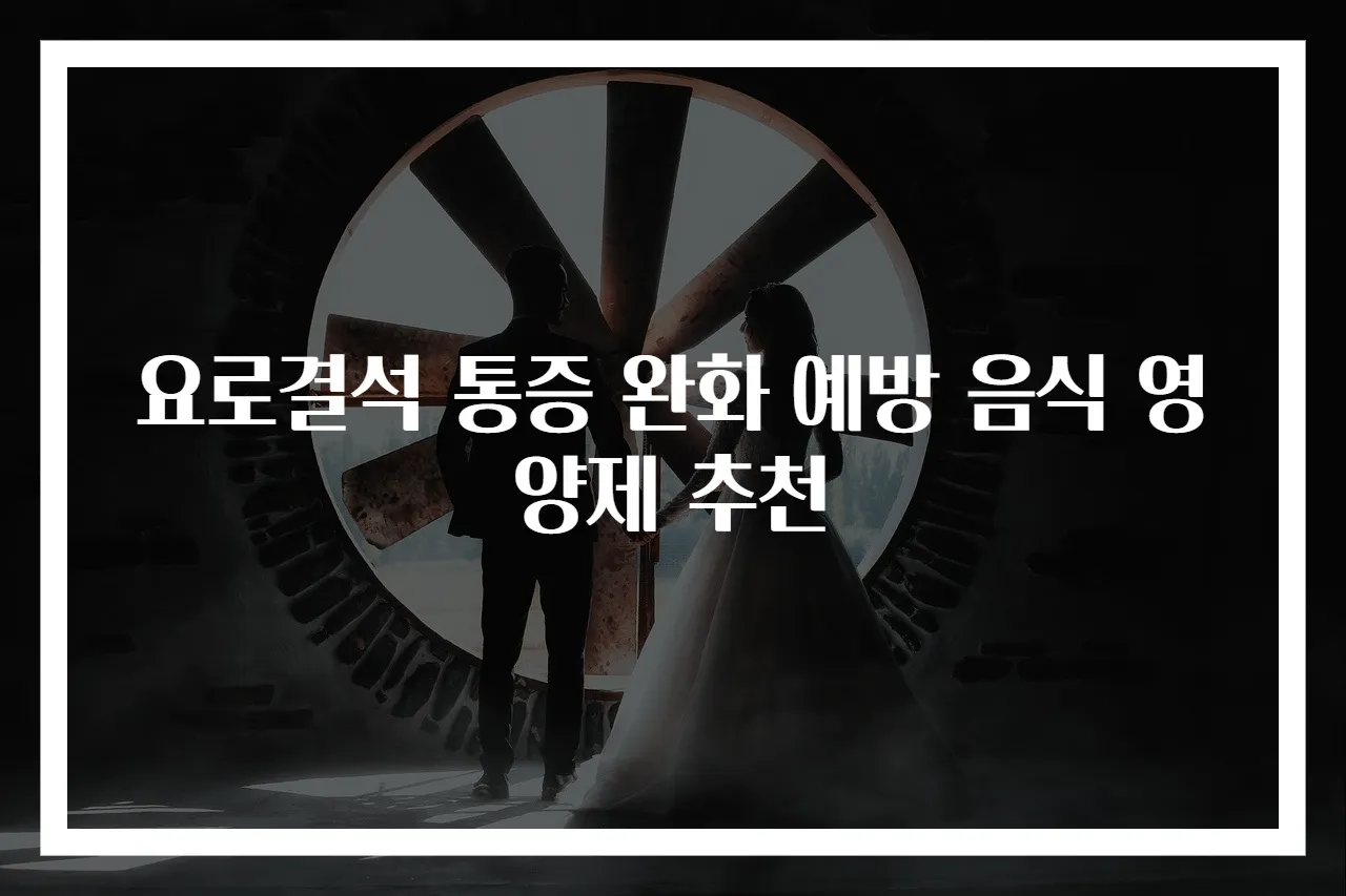 요로결석 통증 완화 예방 음식 영양제 추천