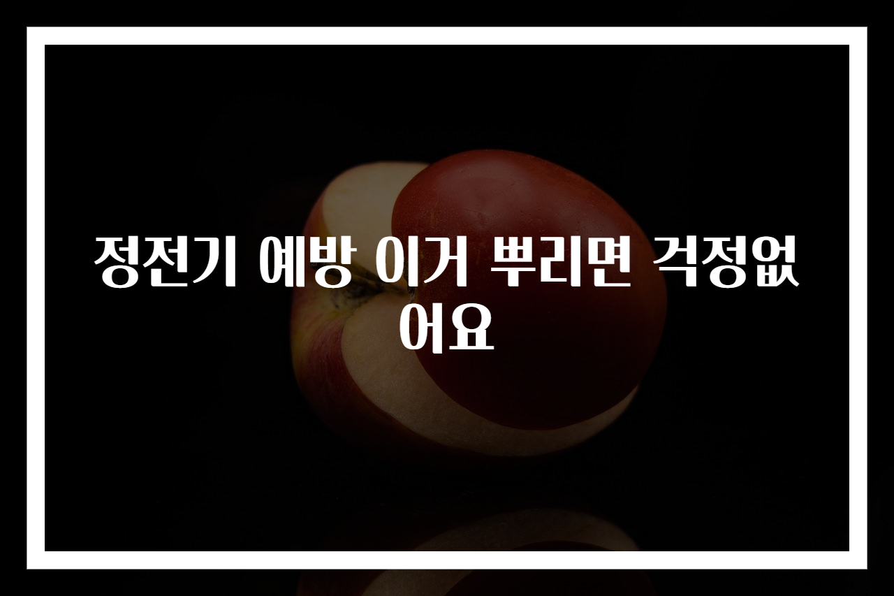 정전기 예방 이거 뿌리면 걱정없어요