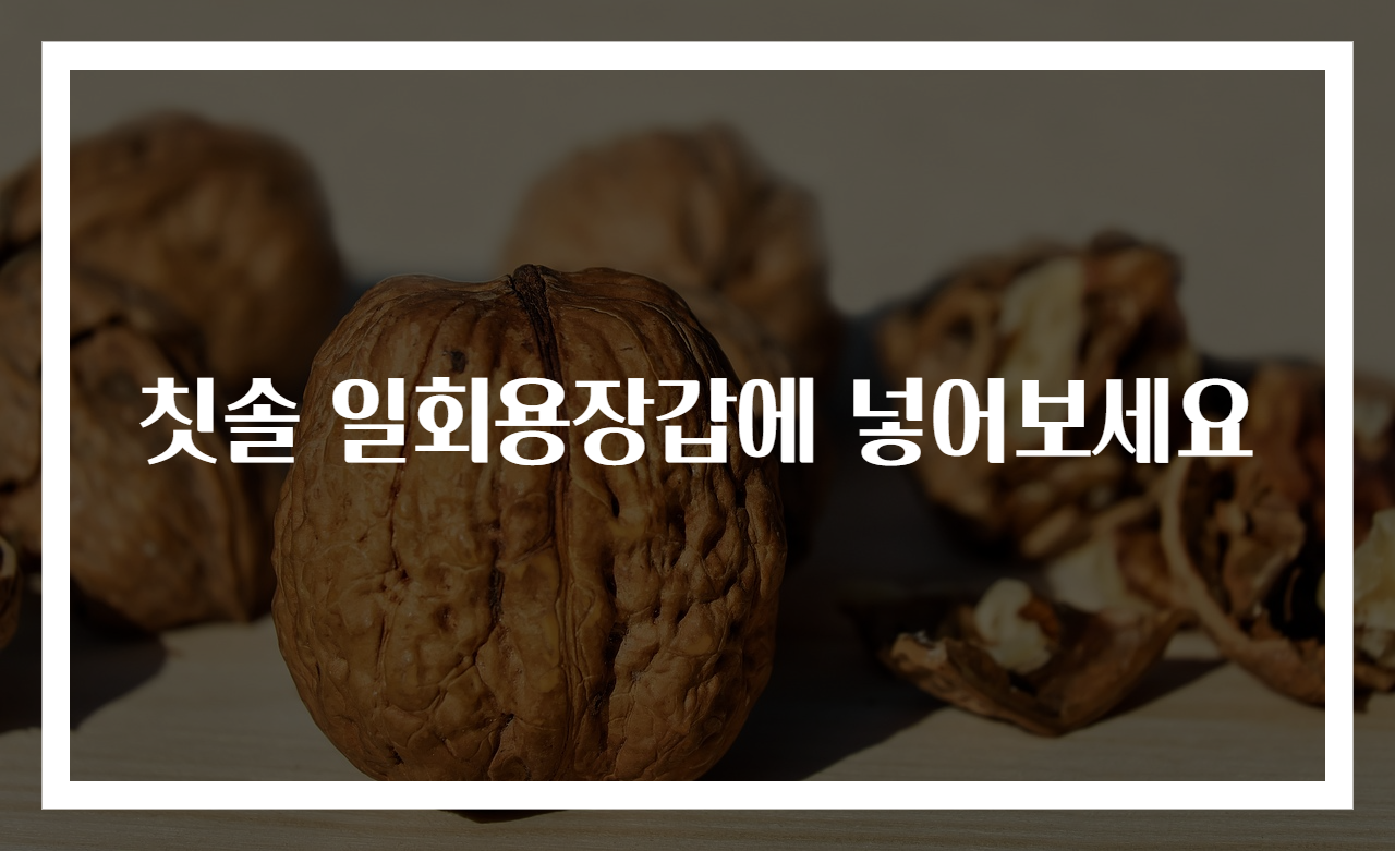 칫솔 일회용장갑에 넣어보세요