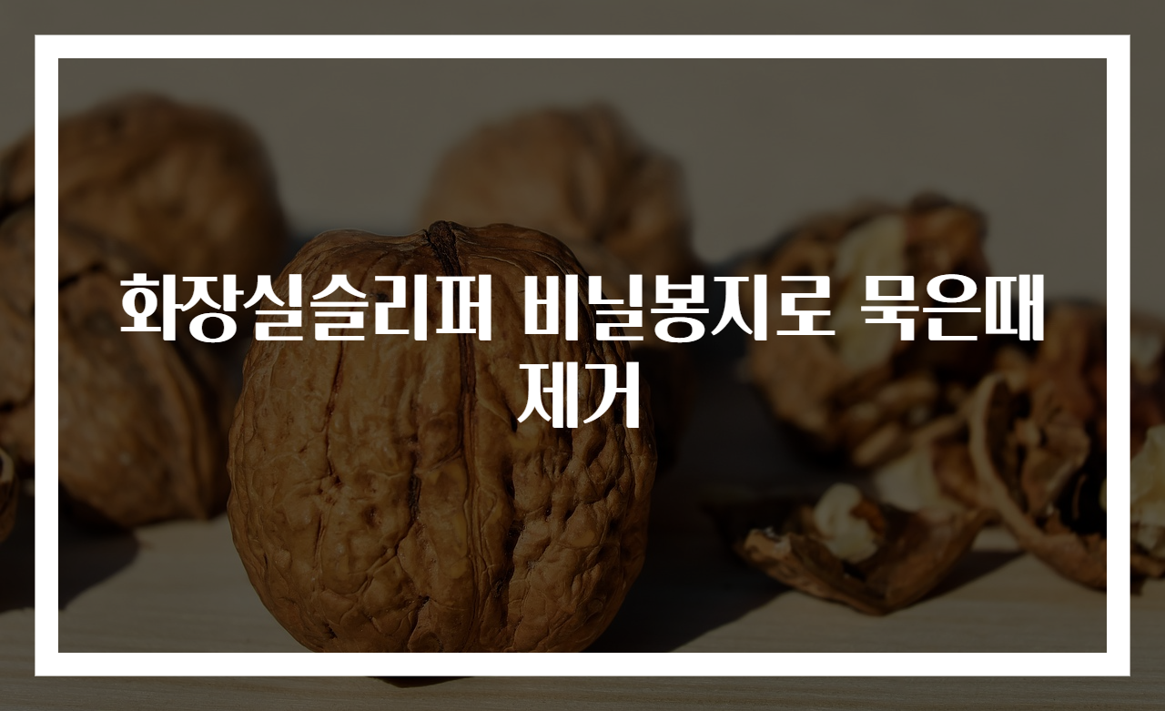 화장실슬리퍼 비닐봉지로 묵은때 제거