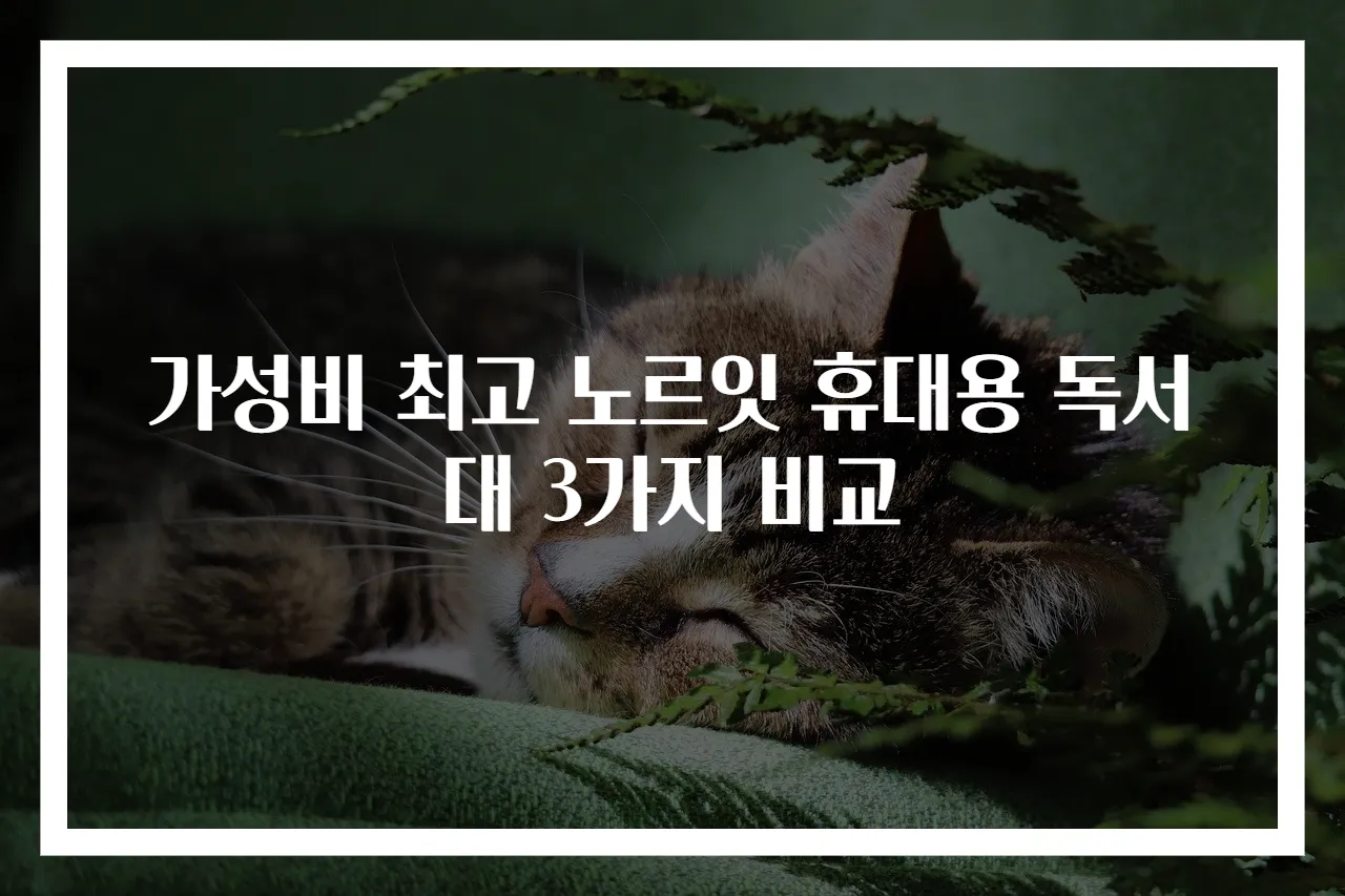 가성비 최고 노르잇 휴대용 독서대 3가지 비교