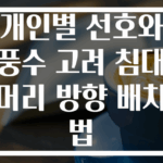 개인별 선호와 풍수 고려 침대 머리 방향 배치법