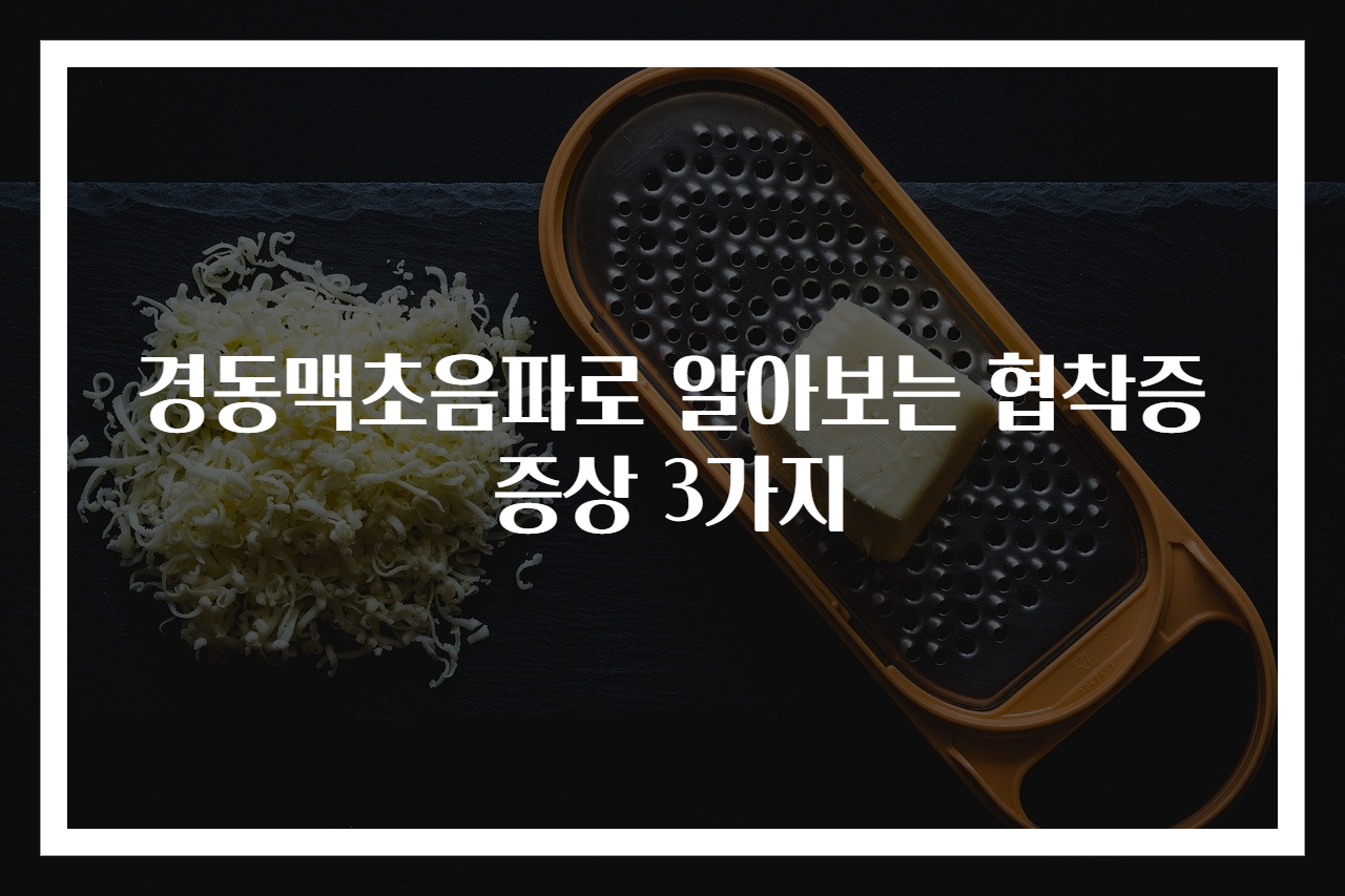 경동맥초음파로 알아보는 협착증 증상 3가지