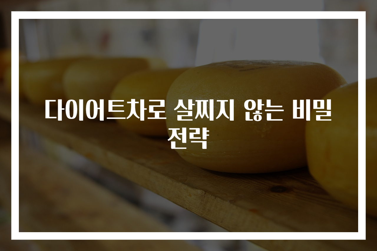 다이어트차로 살찌지 않는 비밀 전략