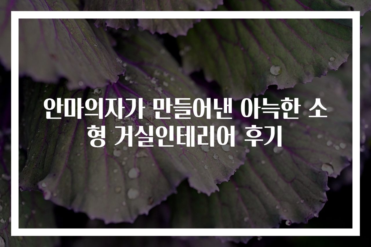 안마의자가 만들어낸 아늑한 소형 거실인테리어 후기