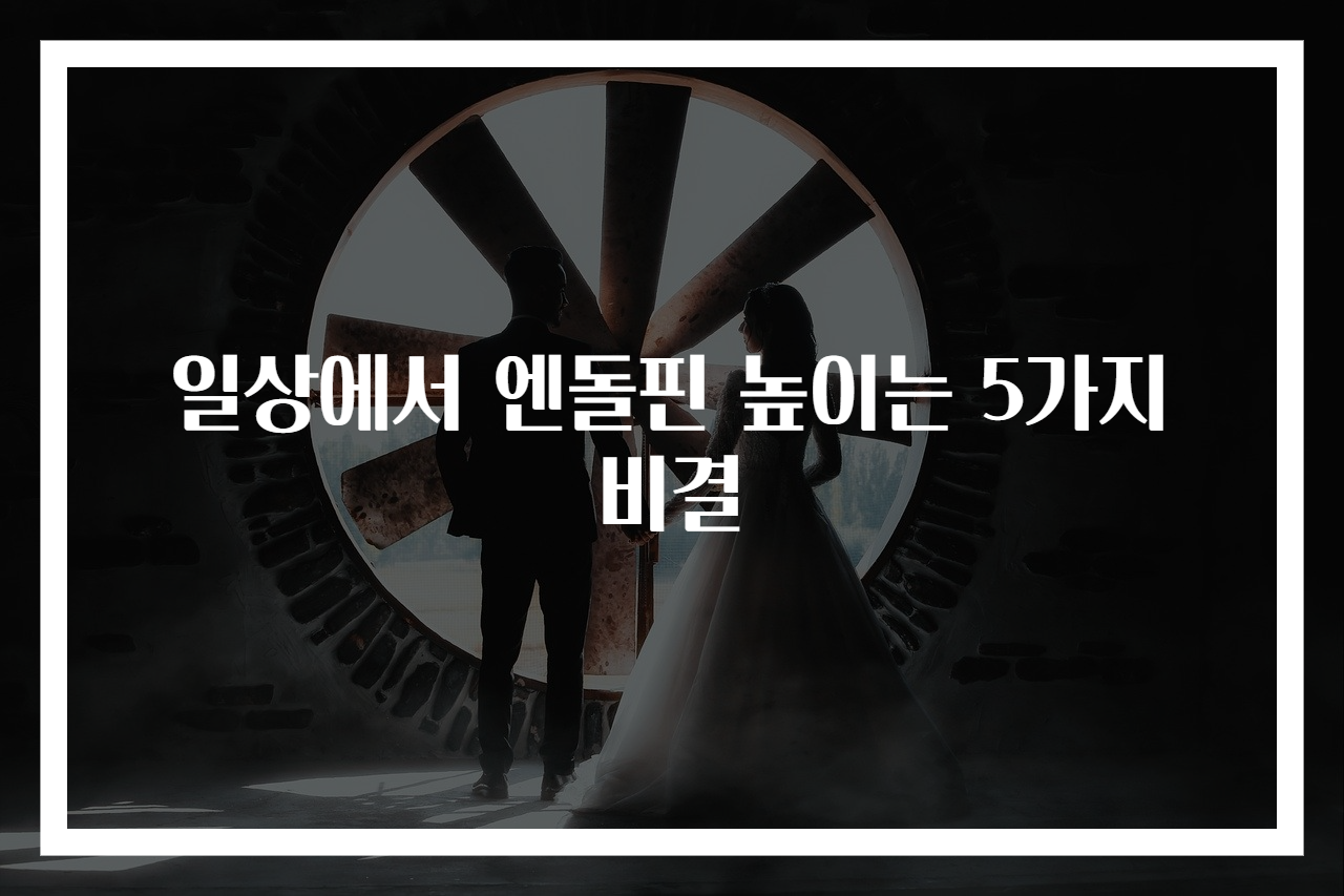 일상에서 엔돌핀 높이는 5가지 비결