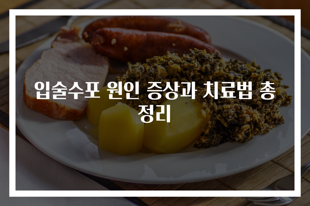 입술수포 원인 증상과 치료법 총정리
