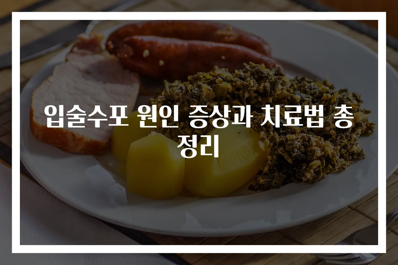 입술수포 원인 증상과 치료법 총정리