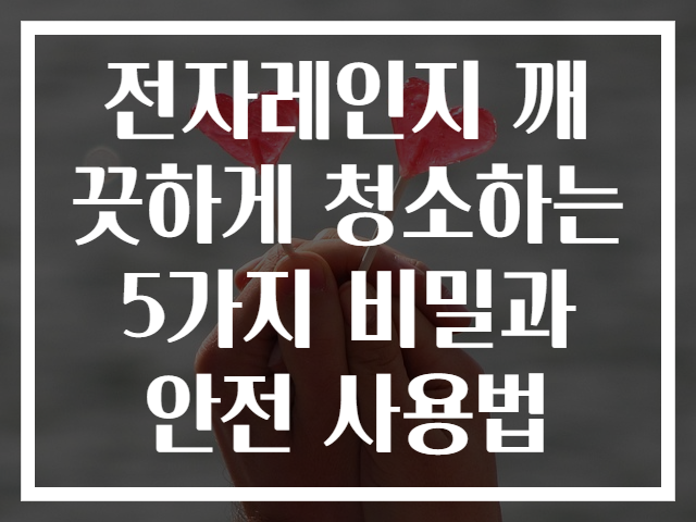 전자레인지 깨끗하게 청소하는 5가지 비밀과 안전 사용법