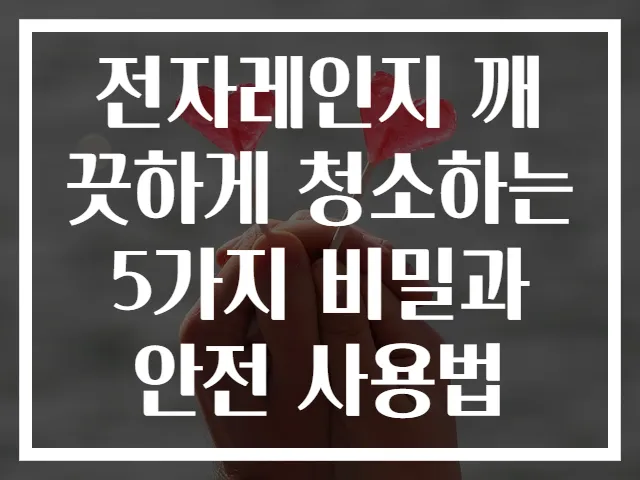 전자레인지 깨끗하게 청소하는 5가지 비밀과 안전 사용법