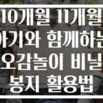 10개월 11개월 아기와 함께하는 오감놀이 비닐봉지 활용법