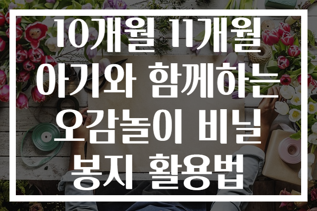 10개월 11개월 아기와 함께하는 오감놀이 비닐봉지 활용법
