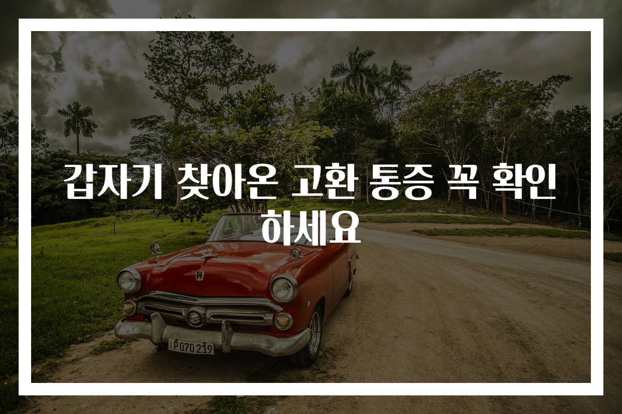 갑자기 찾아온 고환 통증 꼭 확인하세요