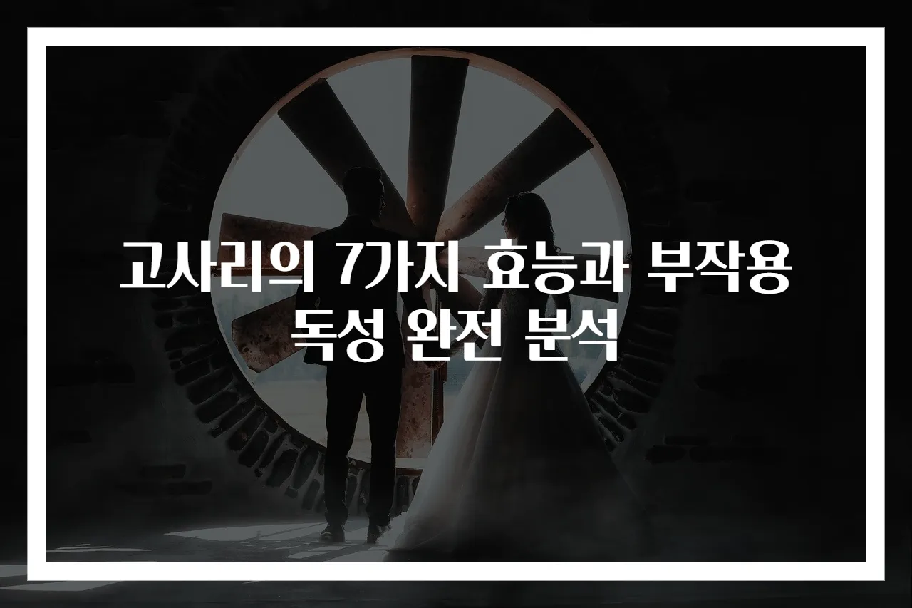 고사리의 7가지 효능과 부작용 독성 완전 분석