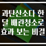 과탄산소다 한 달 배관청소로 효과 보는 비결