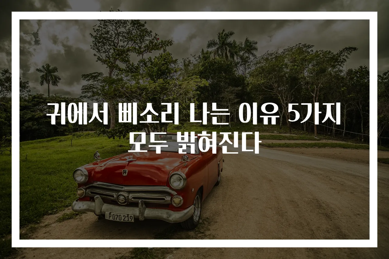귀에서 삐소리 나는 이유 5가지 모두 밝혀진다